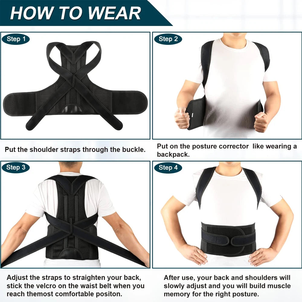 YoyoGym Posture Corrector – Back Support Brace for Improved Alignment