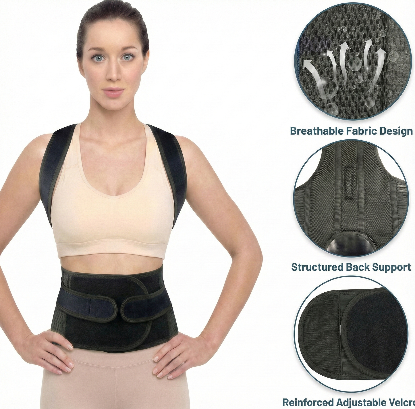YoyoGym Posture Corrector – Back Support Brace for Improved Alignment